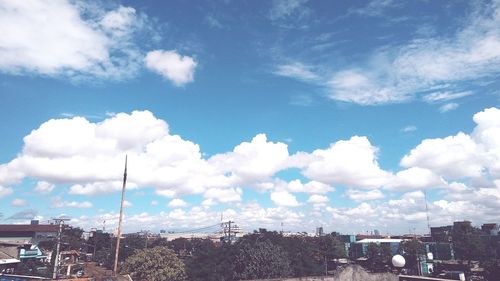 Low angle view of buildings against sky