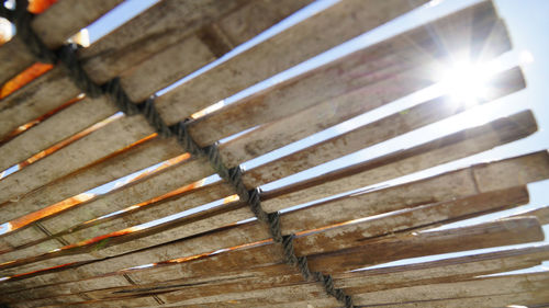 Close-up view of blinds