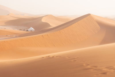 Scenic view of desert against sky