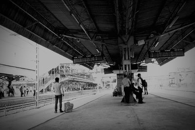 People at railroad station platform