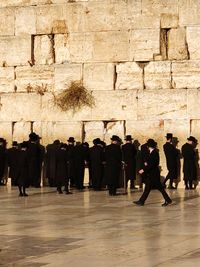 People at wailing wall