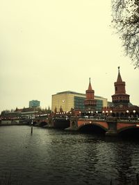 View of bridge over river