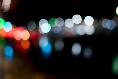 Defocused image of illuminated lights