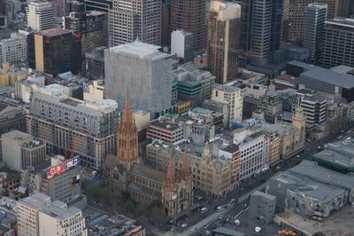 High angle view of cityscape