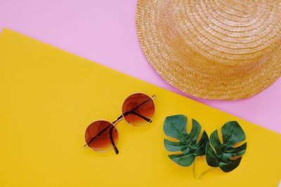 Close-up of sunglasses on table