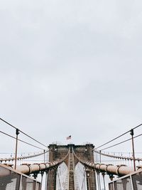 Low angle view of bridge against sky