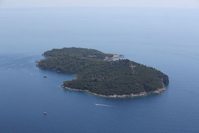 High angle view of island on sea