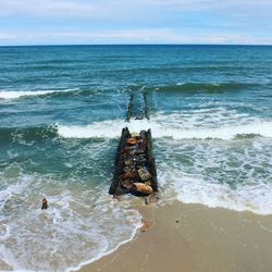 Scenic view of sea against sky