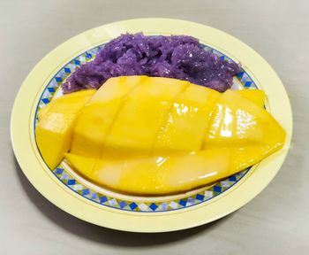 Close-up of ice cream in plate