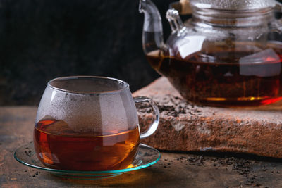 Close-up of tea on table