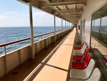 View of sea from a ship