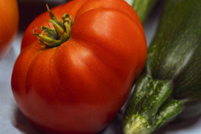Close-up of tomatoes on table