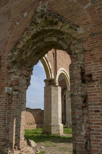 View of old ruins of building