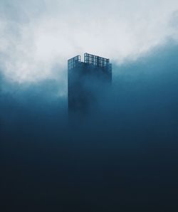 Low angle view of building in city against sky