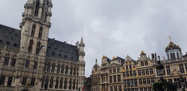 Low angle view of buildings against sky