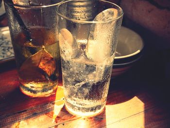 Close-up of drink on table