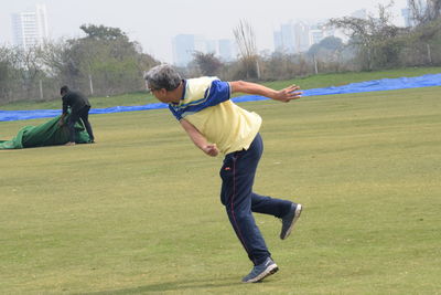 Man playing on field