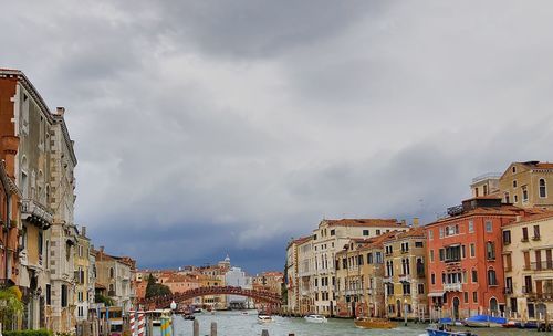 Panoramic view of buildings in city against sky