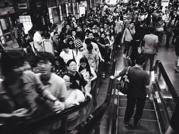 People standing on city street