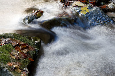 Scenic view of waterfall