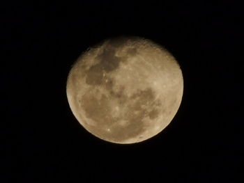 Low angle view of moon in sky