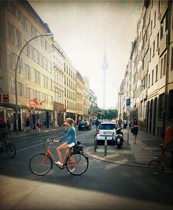 City street with buildings in background