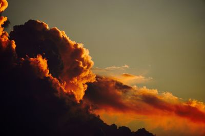 Low angle view of sky during sunset