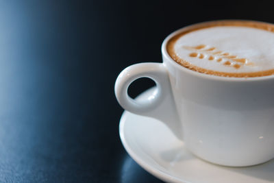 Close-up of coffee on table