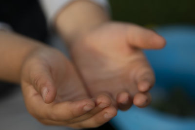 Close-up of baby hands