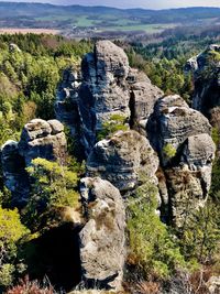 View of rock formation on landscape