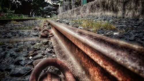 Railroad tracks in winter