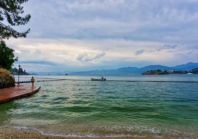 Scenic view of sea against sky