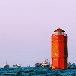 Boats in sea