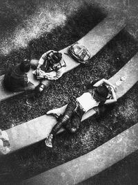 Close-up of woman standing in pond