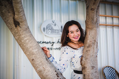 Portrait of a smiling young woman