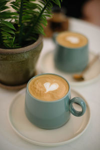 Close-up of coffee on table