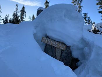 Snow covered mountain against sky