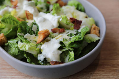 Close-up of salad served in bowl