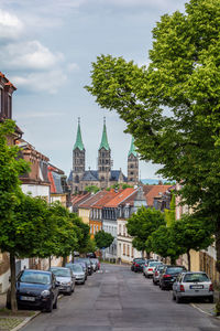 Buildings along road