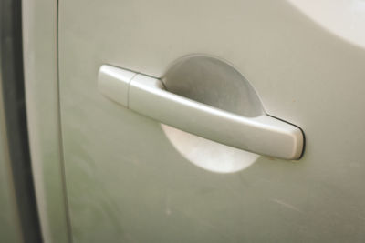 High angle view of white door