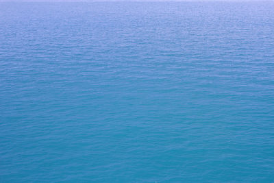 High angle view of blue sea
