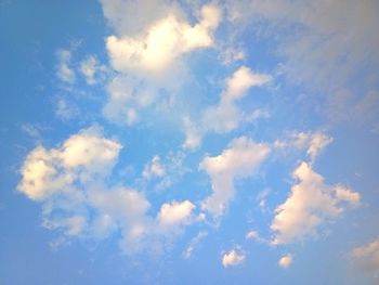 Low angle view of blue sky