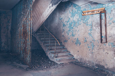 Interior of abandoned building