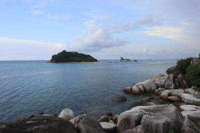 Scenic view of sea against sky