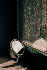 Close-up of open book on table