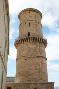 Low angle view of historic building against sky