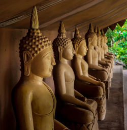 Statue of buddha in building