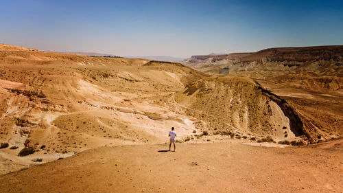 Person walking in the desert