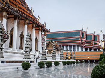 View of courtyard of temple