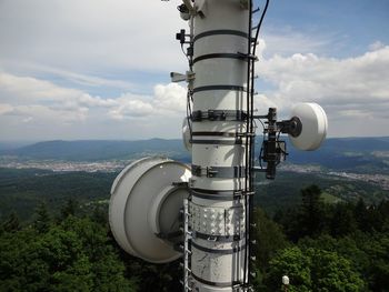 Telecommunications on merkur wirh view of the rhine valley